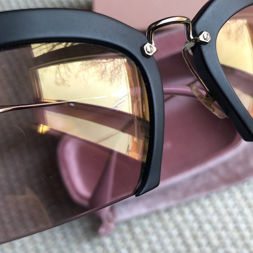New Miu Miu - Cat Eye Plastic Frame Sunglasses - image 6